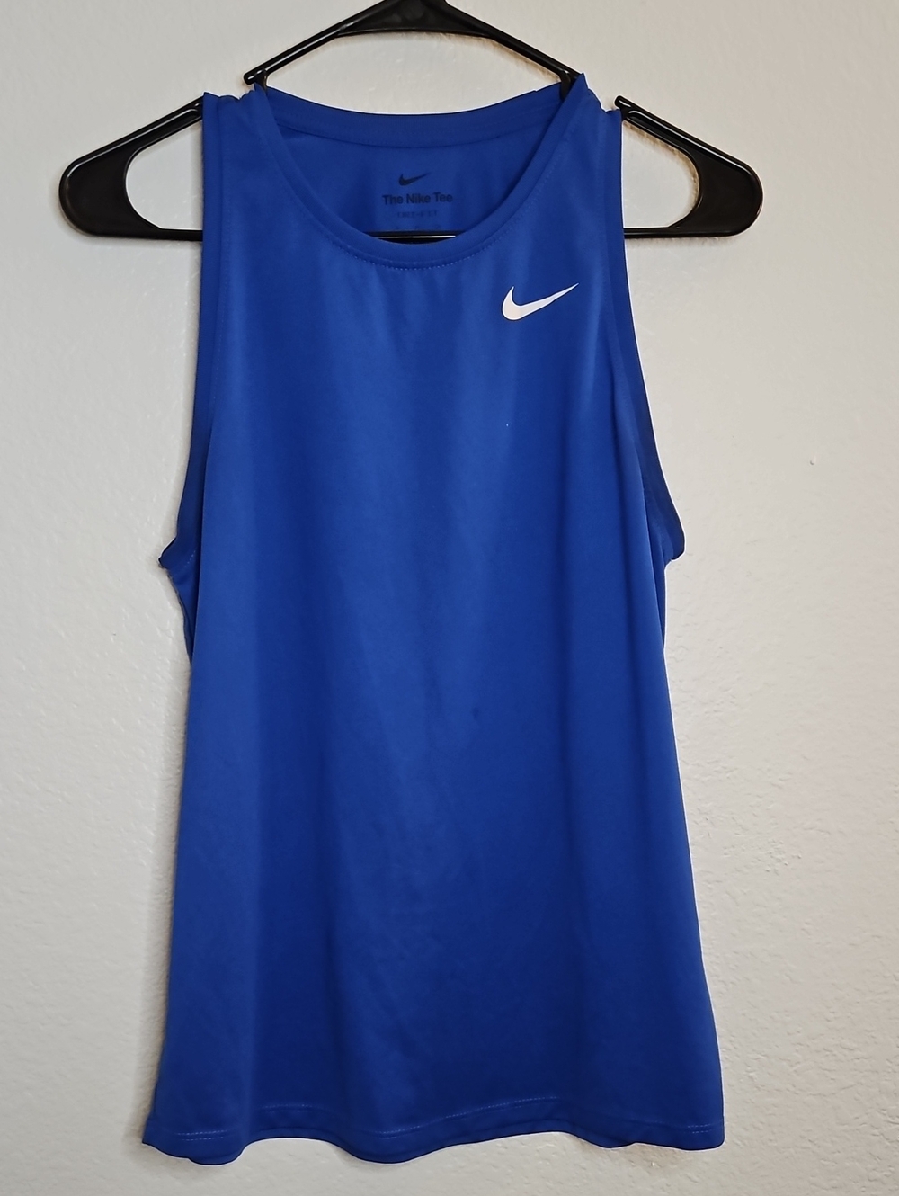 Nike Men’s Royal Blue Sleeveless Swim Tank with White Swoosh